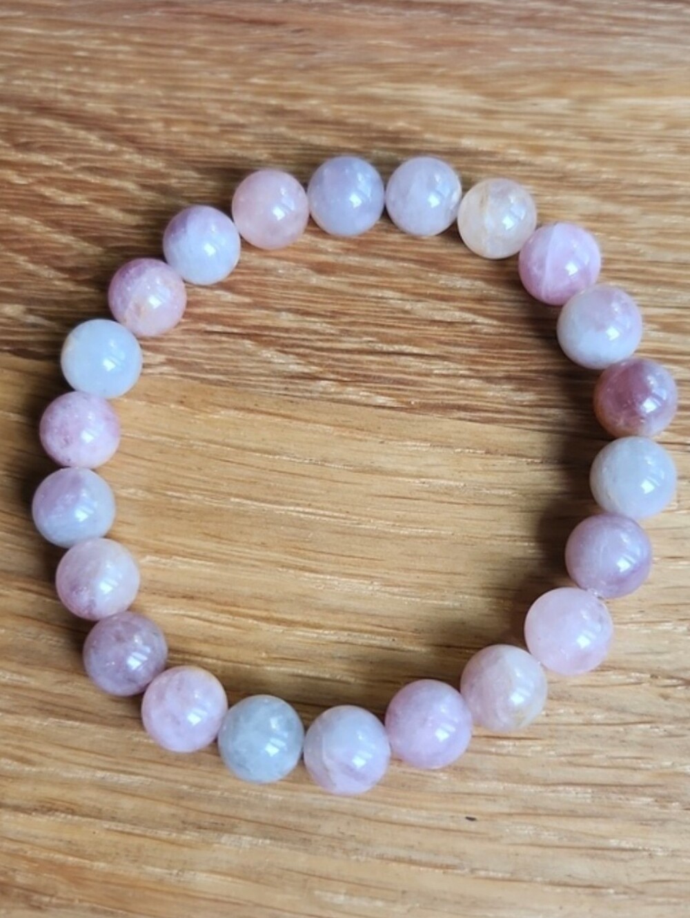 Rose Quartz Beaded Stretch Bracelet | Handmade | Pink
